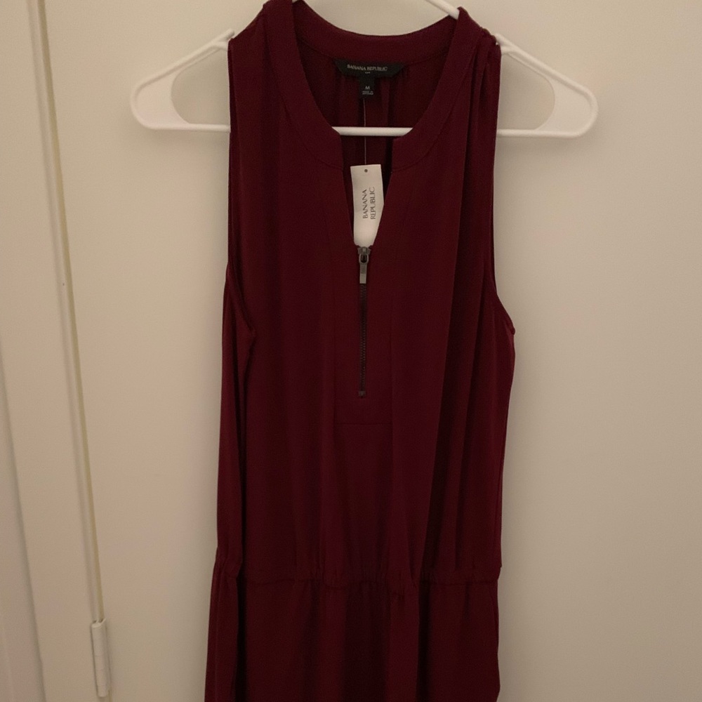 Banana Republic Zip Red Dress with Pockets!- NWT